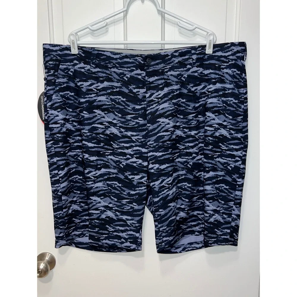 Greg Norman Mens ML75 Microlux Golf Shorts Navy Tiger Camo G7PRH330 Size 44 NWT